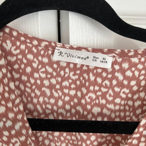 Maxi Patterned Dress with Waist Tie - Picture 3 of 3